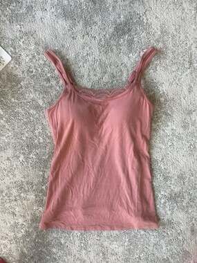 Amoena Valetta Mastectomy Spaghetti Lace Top Camisole in Rose